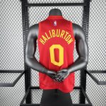 Maillot de Basket #0 Haliburton Pacers 2019-20 Vintage Rouge Imprimé